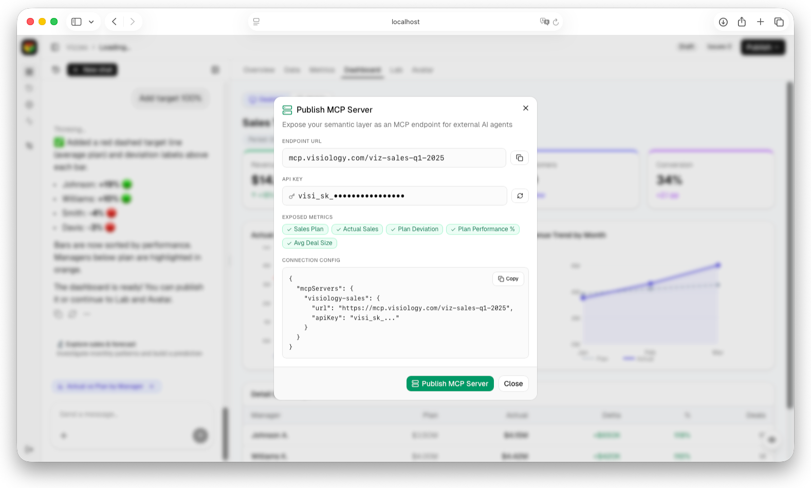 Publish MCP Server dialog